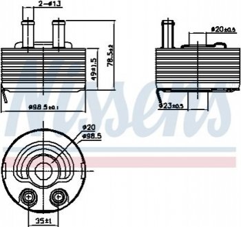 Радіатор охолодження мастила NISSENS 90793