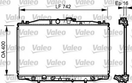 Радіатор системи охолодження VALEO 735049