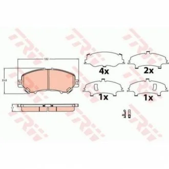 Колодка торм. диск. передн. Nissan, Renault (пр-во) TRW GDB3622