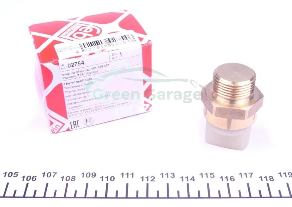 Датчик вкл..вентилятора радіатора.VW 79-91 (2конт.) 85- FEBI BILSTEIN 02754 (фото 1)