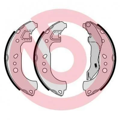 Гальмівні колодки барабані BREMBO S85543 (фото 1)