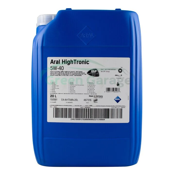 Олива моторна Aral High Tronic 5W-40, 20л. ARAL 1505B1 (фото 1)