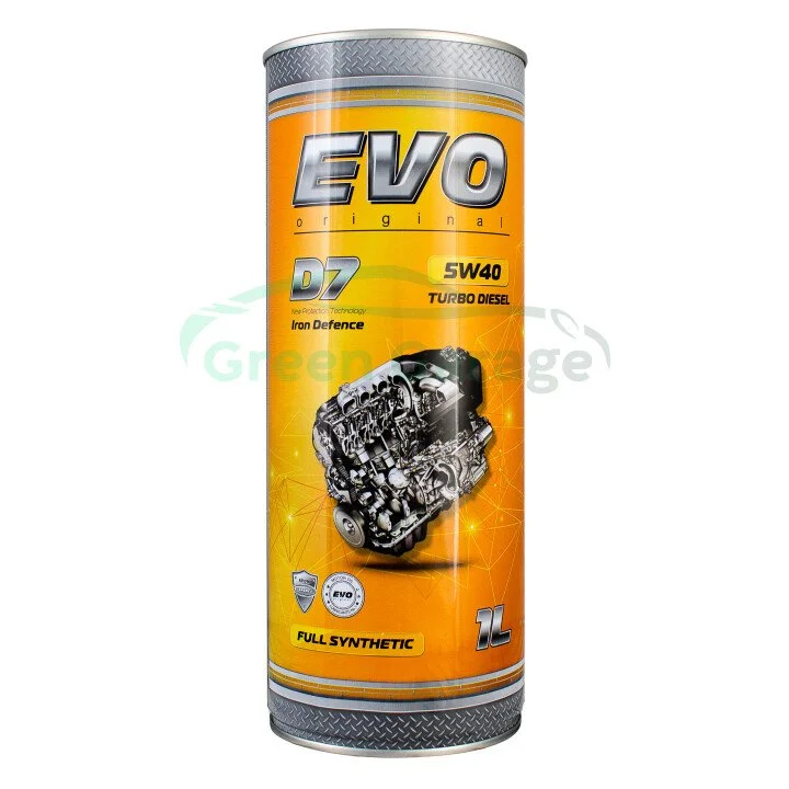 D7 5W-40 TURBO DIESEL 1Lx9 EVO D7 1L 5W40 TURBO DIESEL (фото 1)