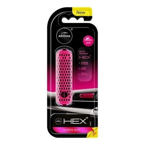 Ароматизатор на дефлектор Aroma Car HEX 10g - BUBBLE GUM AROMA 83582 (фото 1)
