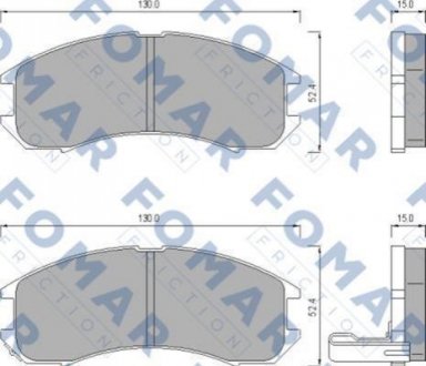Колодки гальмівні дискові FOMAR FO 445081