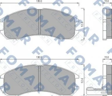 Колодки гальмівні дискові FOMAR FO 445081