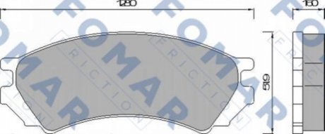 Колодки гальмівні дискові FOMAR FO 461881