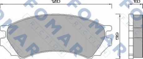 Колодки гальмівні дискові FOMAR FO 461881