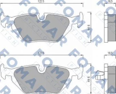 Колодки гальмівні дискові FOMAR FO 469881