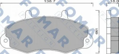 Колодки гальмівні дискові FOMAR FO 483781