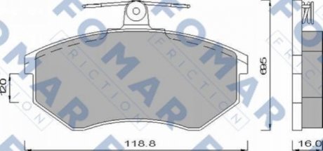 Колодки гальмівні дискові FOMAR FO 488481