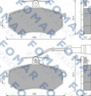 Колодки гальмівні дискові FOMAR FO 488681