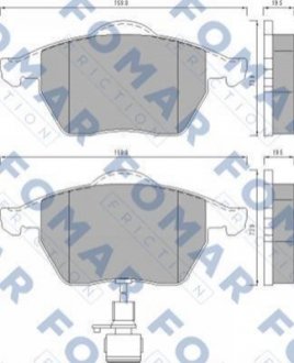 Колодки гальмівні дискові FOMAR FO 495781