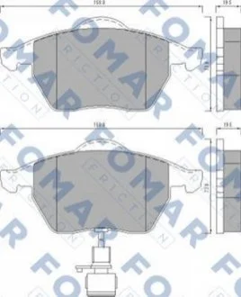Колодки гальмівні дискові FOMAR FO 495781