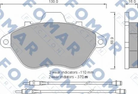 Колодки гальмівні дискові FOMAR FO 554581