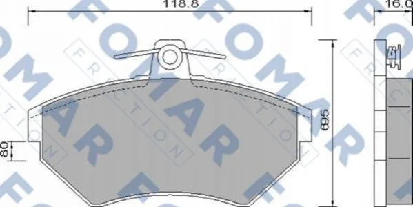 Колодки гальмівні дискові FOMAR FO 634281 (фото 1)