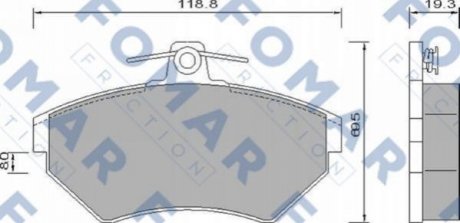 Колодки гальмівні дискові FOMAR FO 647681