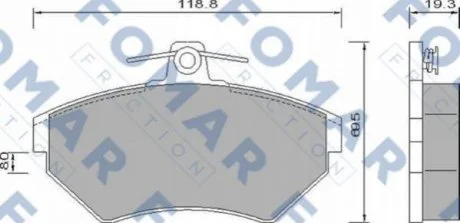 Колодки гальмівні дискові FOMAR FO 647681