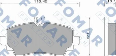 Колодки гальмівні дискові FOMAR FO 668581
