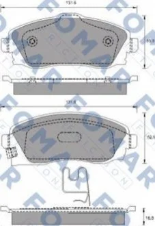 Колодки гальмівні дискові FOMAR FO 783481