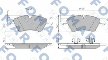 Колодки гальмівні дискові FOMAR FO 858781