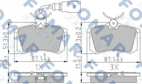 Колодки гальмівні дискові FOMAR FO 904581