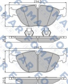 Колодки гальмівні дискові FOMAR FO 922281