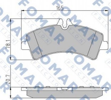 Колодки гальмівні дискові FOMAR FO 923681