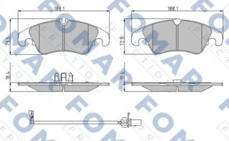 Колодки гальмівні дискові FOMAR FO 962281