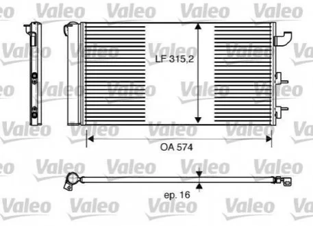 Конденсатор кондиціонера VALEO 818162