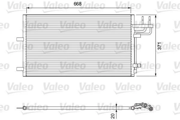 Конденсатор без хладогену VALEO 818046 (фото 1)