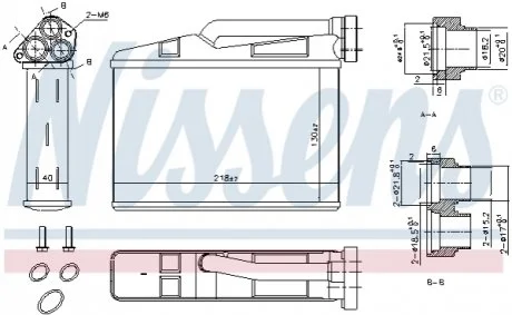 Радиатор отопителя BMW 5 E39 (95-) 520 d(пр-во Nissens) NISSENS 70530
