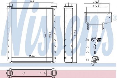 Радіатор обігріу салону NISSENS 72065