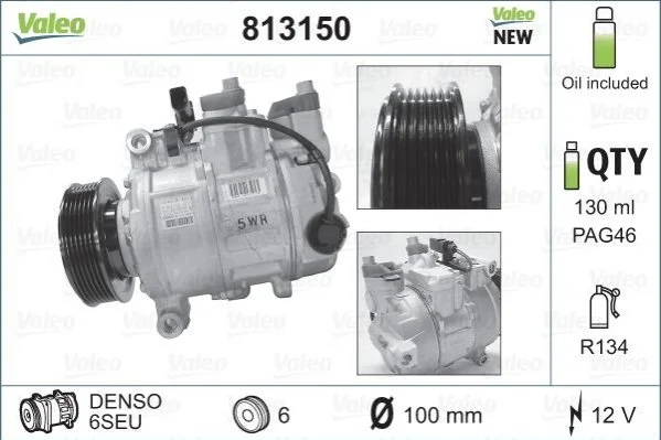 Компресор кондиціонера VALEO 813150 (фото 1)