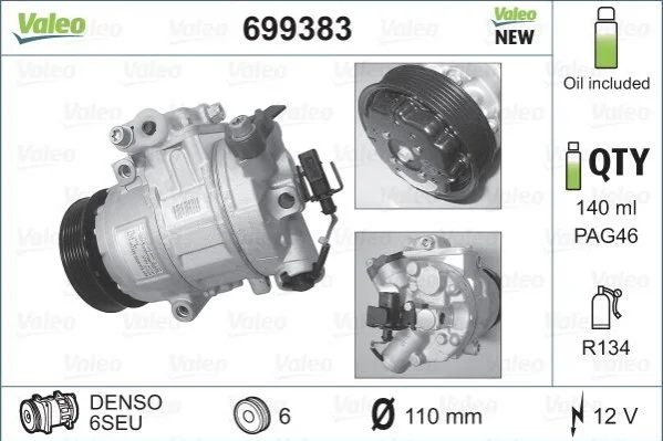 Компресор кондиціонера VALEO 699383 (фото 1)