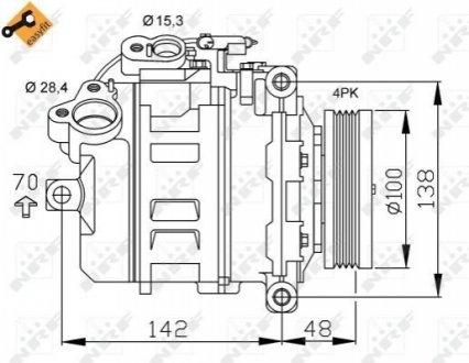 Компресор кондиціонера NRF 32433