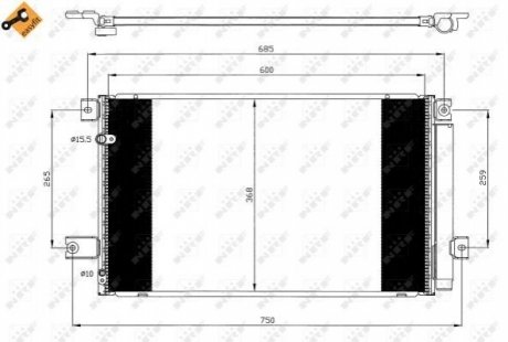 Радіатор кондиціонера NRF 35628