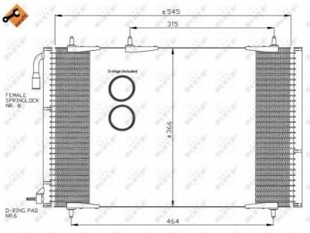 Радіатор кондиціонера NRF 35836