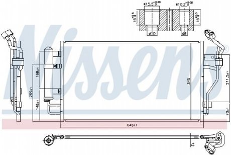 Радыатор кондиціонера NISSENS 940583