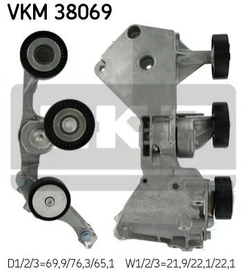 Натяжной ролик, поликлинового ремня (Пр-во) SKF VKM38069 (фото 1)