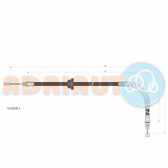 Тросик стояночного тормоза ADRIAUTO 13.0216.1