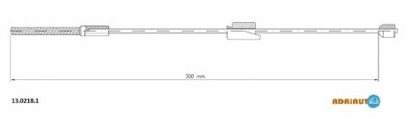 Тросик стояночного тормоза ADRIAUTO 13.0218.1