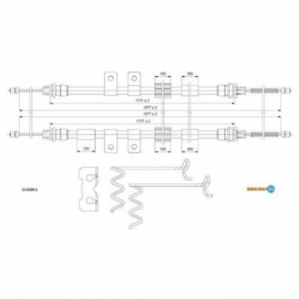 Трос ручного гальма ADRIAUTO 13.0289.1