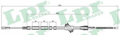 Трос ручного гальма LPR C0042B