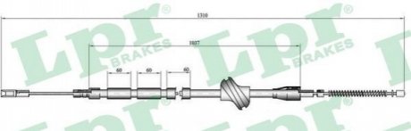 Трос ручного гальма LPR C0043B