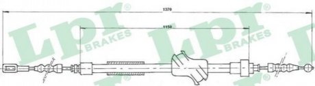 Трос ручного гальма LPR C0044B
