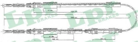 Трос ручного гальма LPR C0280B