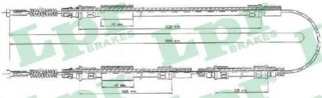 Трос ручного гальма LPR C0280B