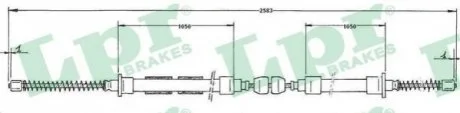 Трос ручного гальма LPR C0605B