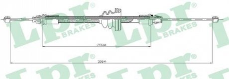 Трос ручного гальма LPR C0746B